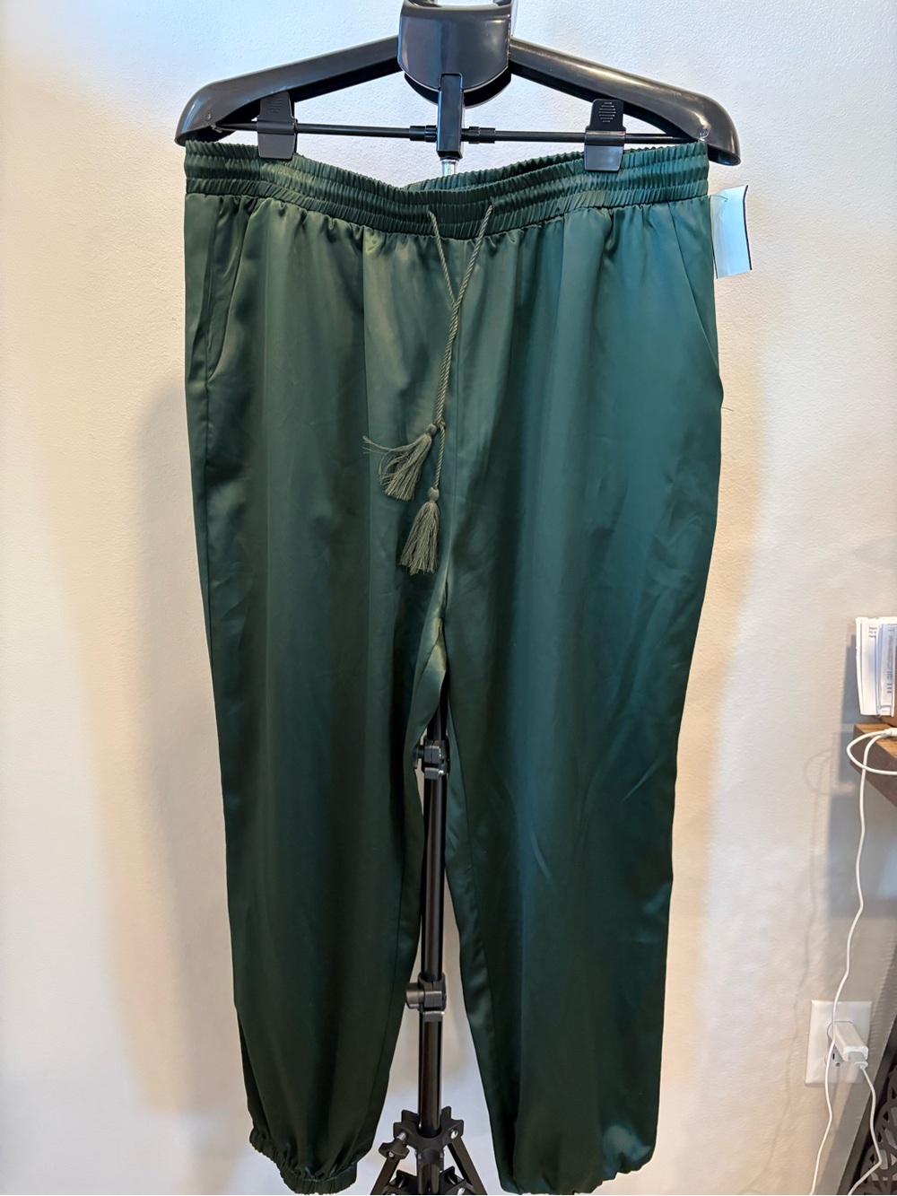 Allegra K Forest Green Women's Drawstring Joggers